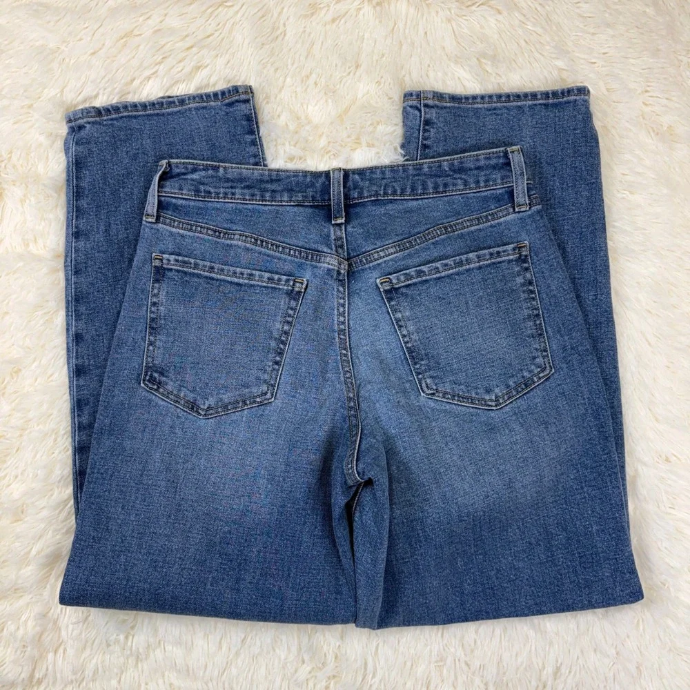 Old Navy OG Loose Jeans Womens 6 Blue High Rise Straight Leg Denim